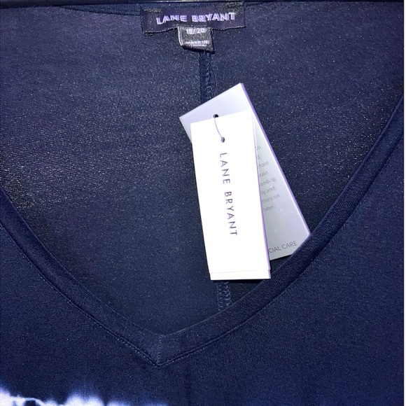 LANE BRYANT | NWT STRIPED TIE DYE BLOUSE TOP - Picture 6 of 7